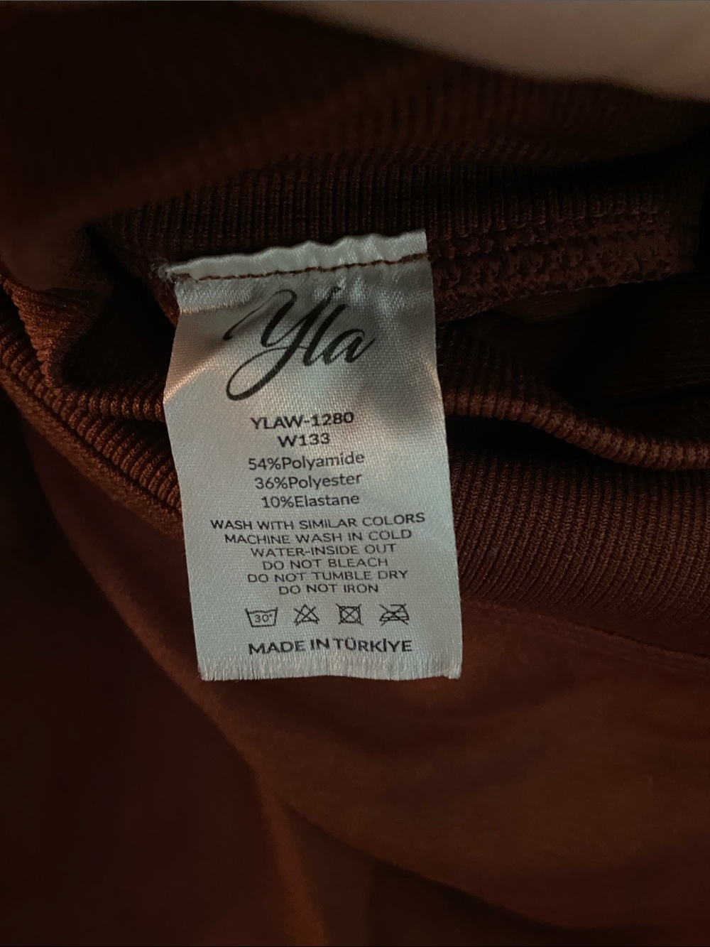 YoungLA Rust High-Waist Bike Shorts - Picture 3 of 4